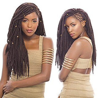 African black solid braided chemical fiber wig - Phosgene