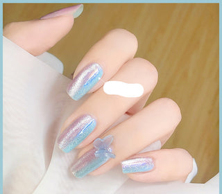 Milk Tea Crystal Stone Cat Eye Nail Polish Phosgene