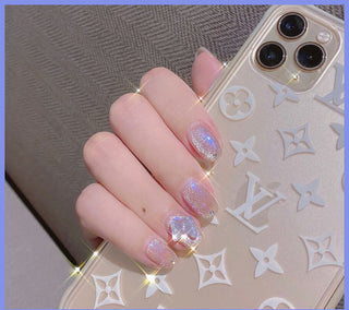 Milk Tea Crystal Stone Cat Eye Nail Polish Phosgene