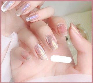 Milk Tea Crystal Stone Cat Eye Nail Polish Phosgene