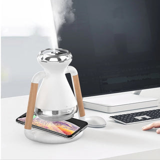 Humidifier USB Wireless Charging Desktop Ultrasonic Spray Aroma Diffuser Rotatable Home Office Mute Air Purifier Phosgene