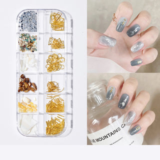 Pearl Butterfly Nail Patch Nail Art Jewelry Set - Phosgene