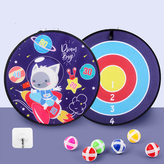 Spot Wholesale Children's Sticky Ball Dart Board Cartoon Fun Dart Board Plus Velvet A Variety Of Creative Cartoon - Phosgene