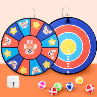 Spot Wholesale Children's Sticky Ball Dart Board Cartoon Fun Dart Board Plus Velvet A Variety Of Creative Cartoon - Phosgene