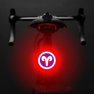 Bicycle Intelligent Auto Brake Sensor Light Waterproof LED Rechargeable Bicycle Tail Light Bike Accessories Bike Light Mount - Phosgene