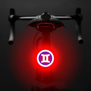 Bicycle Intelligent Auto Brake Sensor Light Waterproof LED Rechargeable Bicycle Tail Light Bike Accessories Bike Light Mount - Phosgene