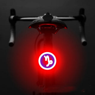 Bicycle Intelligent Auto Brake Sensor Light Waterproof LED Rechargeable Bicycle Tail Light Bike Accessories Bike Light Mount - Phosgene