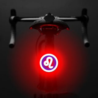 Bicycle Intelligent Auto Brake Sensor Light Waterproof LED Rechargeable Bicycle Tail Light Bike Accessories Bike Light Mount - Phosgene