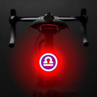 Bicycle Intelligent Auto Brake Sensor Light Waterproof LED Rechargeable Bicycle Tail Light Bike Accessories Bike Light Mount - Phosgene