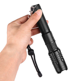 Super Bright Flashlight Zoomable USB Rechargeable Electric Torch 5 Modes Torch Outdoor Fishing Waterproof - Phosgene