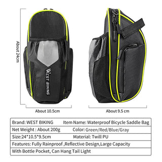 Bicycle Tail Bag Mountain Bike Water Bottle Bag - Phosgene