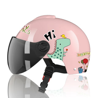 Children's Cartoon Electric Battery Car Helmet - Phosgene