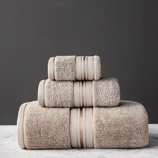 Pure Color Thick Cotton Bath Towel Set Towel Set Increased Pure Cotton Beach Towel Beauty Salon Bath Towel - Phosgene