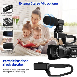 New Handheld High-Definition Digital Video Camera 4K Conference Camera Recorder Short Video Camera Dv - Phosgene