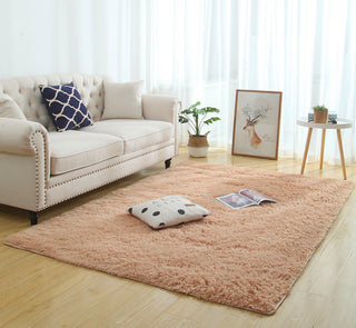 Silky Fluffy Carpet Modern Home Decor Long Plush Shaggy Rug - Phosgene