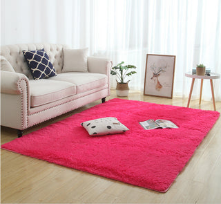 Silky Fluffy Carpet Modern Home Decor Long Plush Shaggy Rug - Phosgene