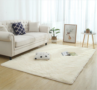 Silky Fluffy Carpet Modern Home Decor Long Plush Shaggy Rug - Phosgene