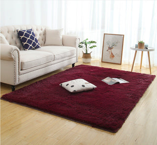 Silky Fluffy Carpet Modern Home Decor Long Plush Shaggy Rug - Phosgene