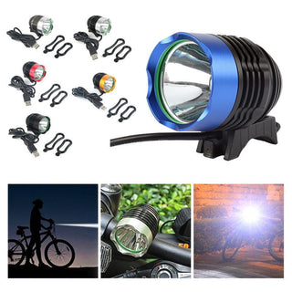 USB External Connector Light Mountain Bike Light l2 Strong Light Head - Phosgene