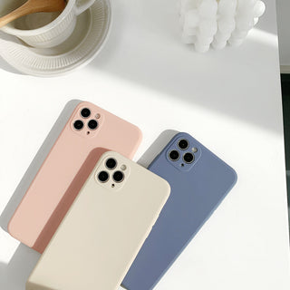 Simple Silicone Solid Color Phone Case - Phosgene