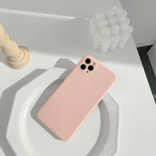 Simple Silicone Solid Color Phone Case - Phosgene