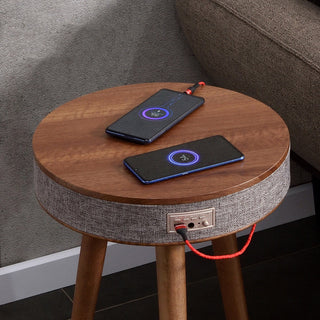 Bluetooth Speaker Small Coffee Table Wireless Charging Creative Small Round Table Phosgene