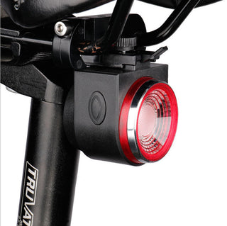 Bike Rear Light With Intelligent Sensor, Anti-theft Alarm, USB Rechargeable, Flash - Phosgene