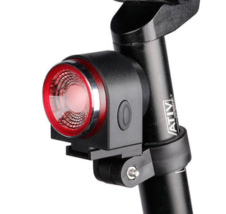 Bike Rear Light With Intelligent Sensor, Anti-theft Alarm, USB Rechargeable, Flash - Phosgene