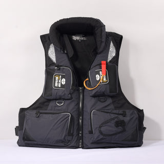 Sea Fishing Life Jacket Rock Fishing Adult Fishing Waistcoat Multi-Function Portable Swimming Large Buoyancy - Phosgene