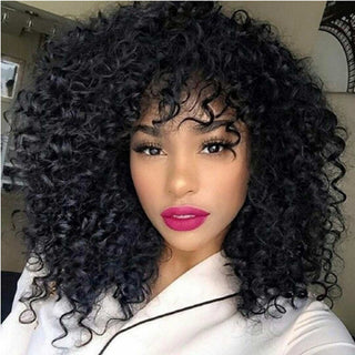 Manufacturers Supply European And American Wigs, African Short Curly Hair Female Wigs, Fluffy Small Curly Bangs, Long Curly Hair Wigs, Wigs - Phosgene