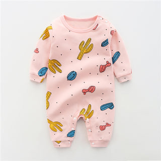 Baby Jumpsuit Spring And Autumn Cotton Baby Romper Romper Long-Sleeved Thin Spring Baby Clothes Bag Fart Clothes Spring Clothes - Phosgene