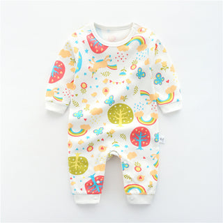 Baby Jumpsuit Spring And Autumn Cotton Baby Romper Romper Long-Sleeved Thin Spring Baby Clothes Bag Fart Clothes Spring Clothes - Phosgene