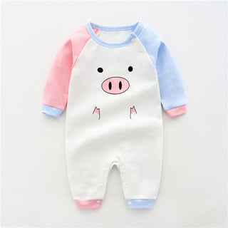 Baby Jumpsuit Spring And Autumn Cotton Baby Romper Romper Long-Sleeved Thin Spring Baby Clothes Bag Fart Clothes Spring Clothes - Phosgene