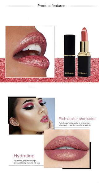 Shiny Metallic Lipstick Pearlescent Color Temperature Change Lipstick Gilt Lipstick - Phosgene