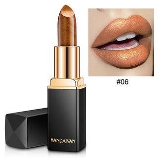 Shiny Metallic Lipstick Pearlescent Color Temperature Change Lipstick Gilt Lipstick - Phosgene