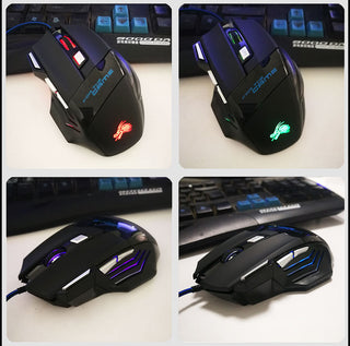 7-button Colorful Glowing USB Gaming Mouse - Phosgene