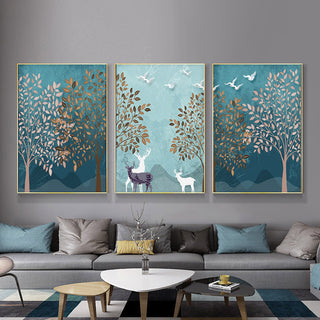 Nordic Modern Forest Landscape Living Room Wall Painting Canvas Painting - Phosgene