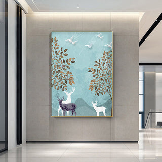 Nordic Modern Forest Landscape Living Room Wall Painting Canvas Painting - Phosgene