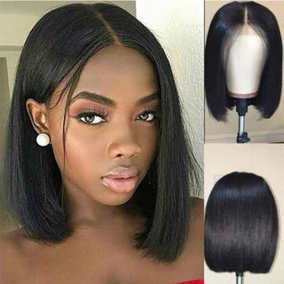 Wig Women Short Human Hair Wigs Bob Brazilian Black Women Remy - Phosgene