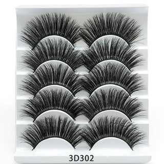 Mink False Eyelashes 3D False Eyelashes Five Pairs Of Soft Cotton Stalk Eyelashes - Phosgene