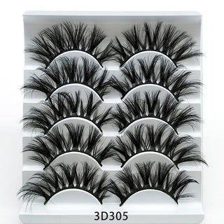 Mink False Eyelashes 3D False Eyelashes Five Pairs Of Soft Cotton Stalk Eyelashes - Phosgene