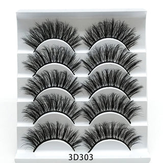 Mink False Eyelashes 3D False Eyelashes Five Pairs Of Soft Cotton Stalk Eyelashes - Phosgene