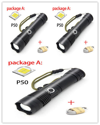 USB Charging Zoom P50 Flashlight - Phosgene