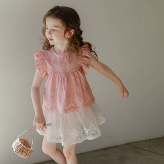 Korean Children's Clothing Children Girls Cute Gauze Skirts - Phosgene