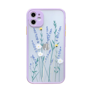 Contrasting Color Matte Frame Skin Phone Case - Phosgene