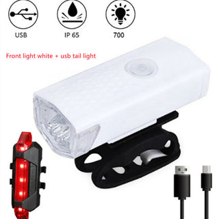 Bicycle Front Light USB Charging Highlight Headlight - Phosgene