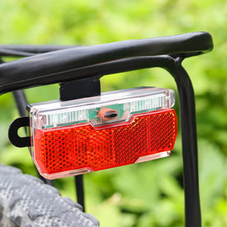 Red Bicycle Rear Light Use 2pcs AAA Batteries Bike Rear Rack Carrier Light Lamp With Bike Reflector Cycling Bike Lights - Phosgene