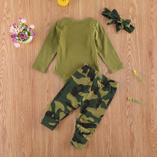 New Products Set Letter Camouflage Printed Children Set - Phosgene