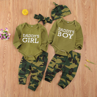 New Products Set Letter Camouflage Printed Children Set - Phosgene