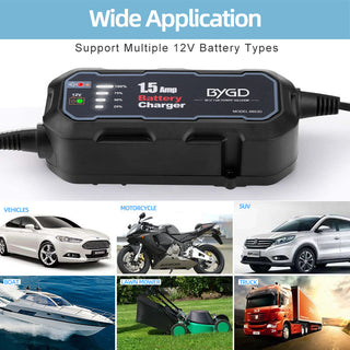 Car And Motorcycle Battery Charger 12V Intelligent Repair Lead-acid Battery Charging 1500mA